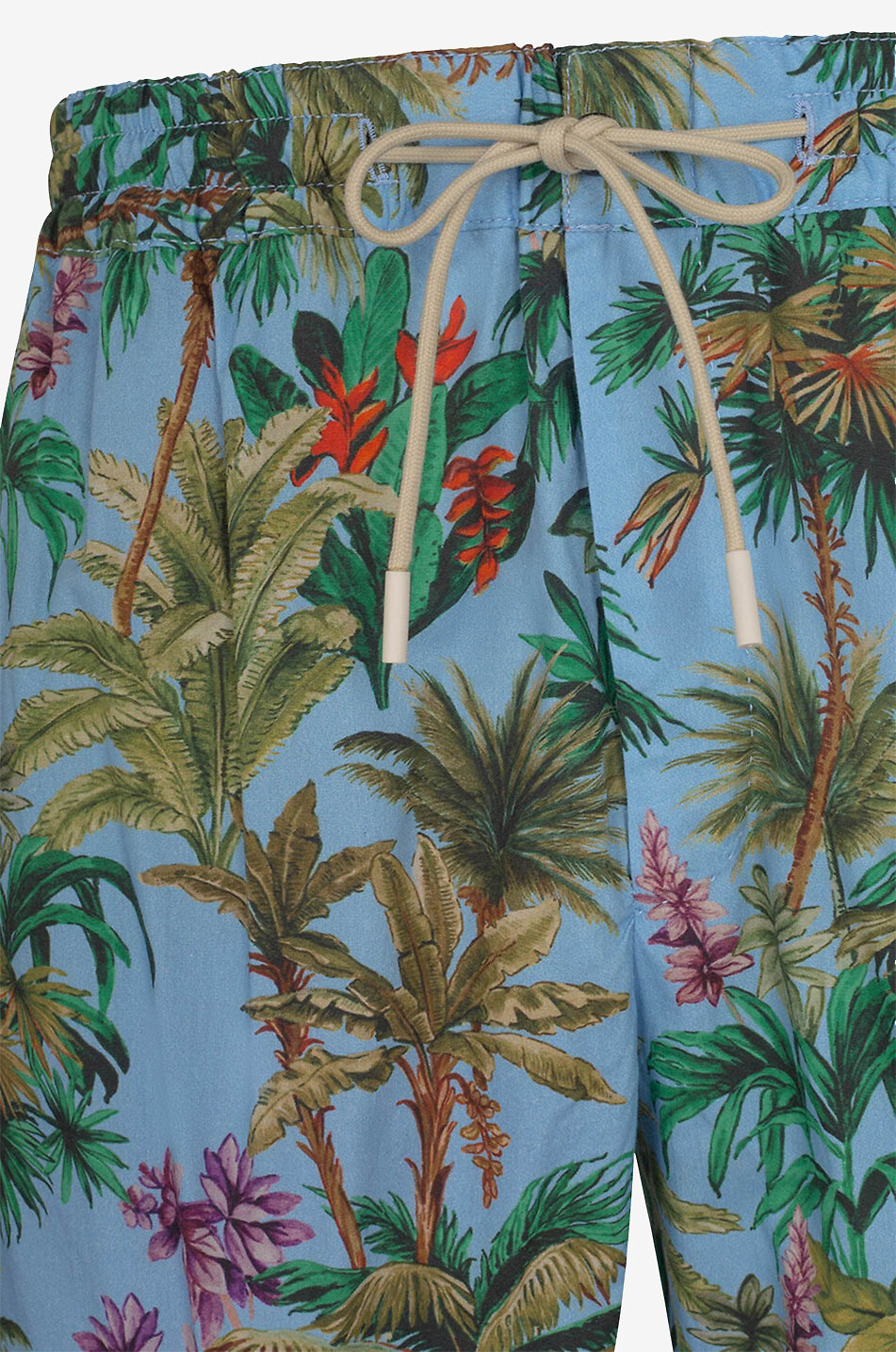 Bermudas mit Palmenprint aus Baumwolle