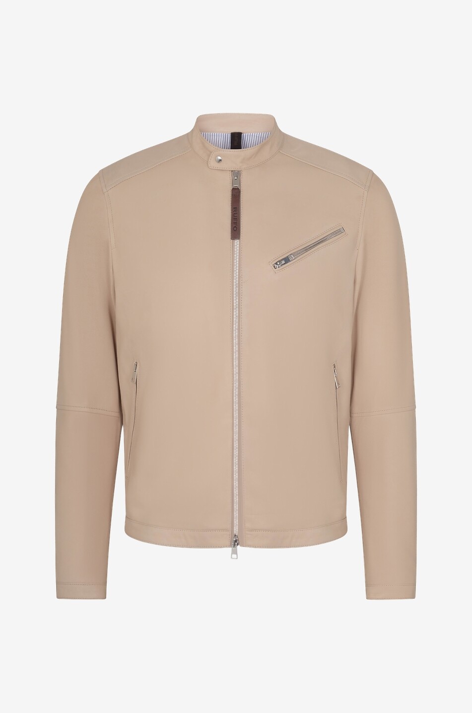 Blouson en cuir nappa Rust