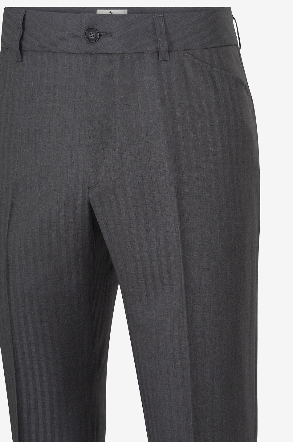 ETRO Ausgestellte Hose aus Wolle mit Nadelstreifen Herren DUNKELGRAU 5