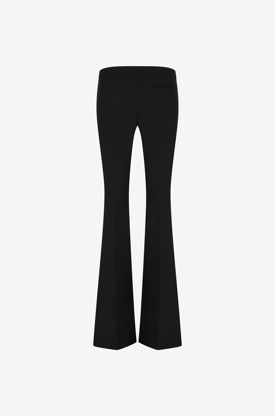 Pantalon évasé taille basse en laine