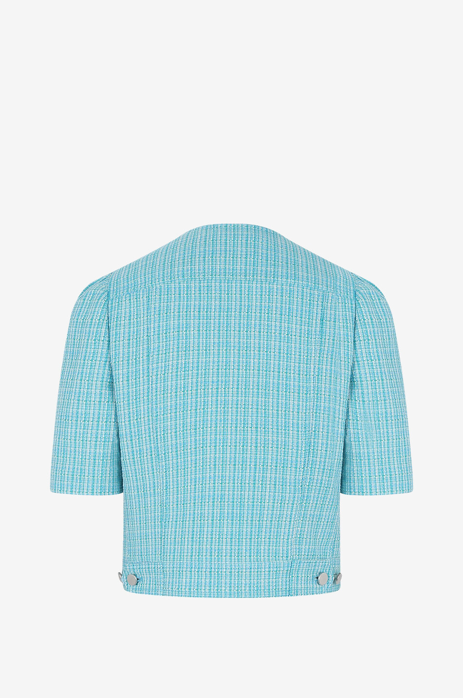 AKRIS PUNTO Short-sleeved linen and cotton tweed jacket Women MULTI COLOURED 2
