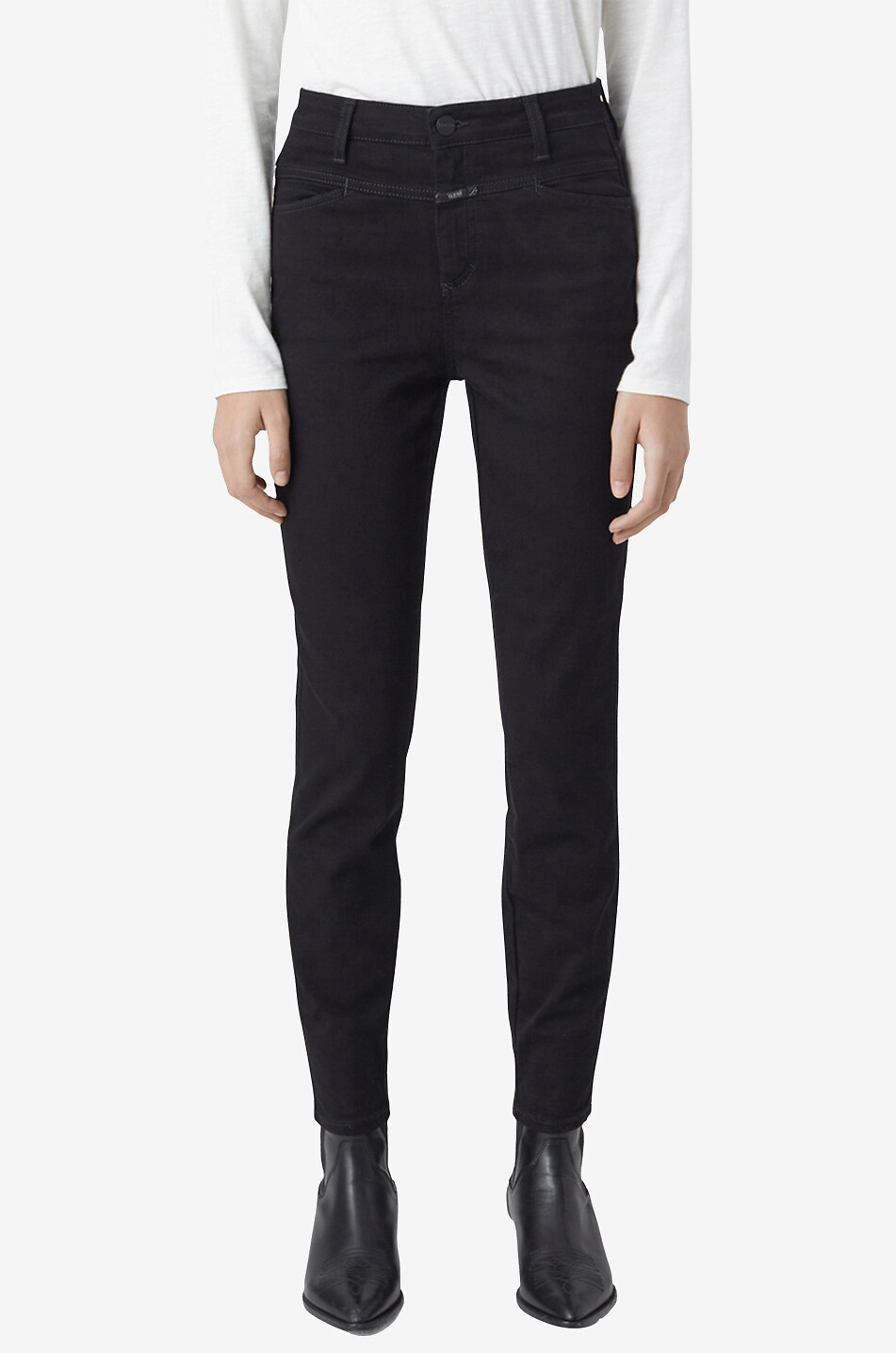 CLOSED Jean skinny en coton biologique Skinny Pusher Femme NOIR 3