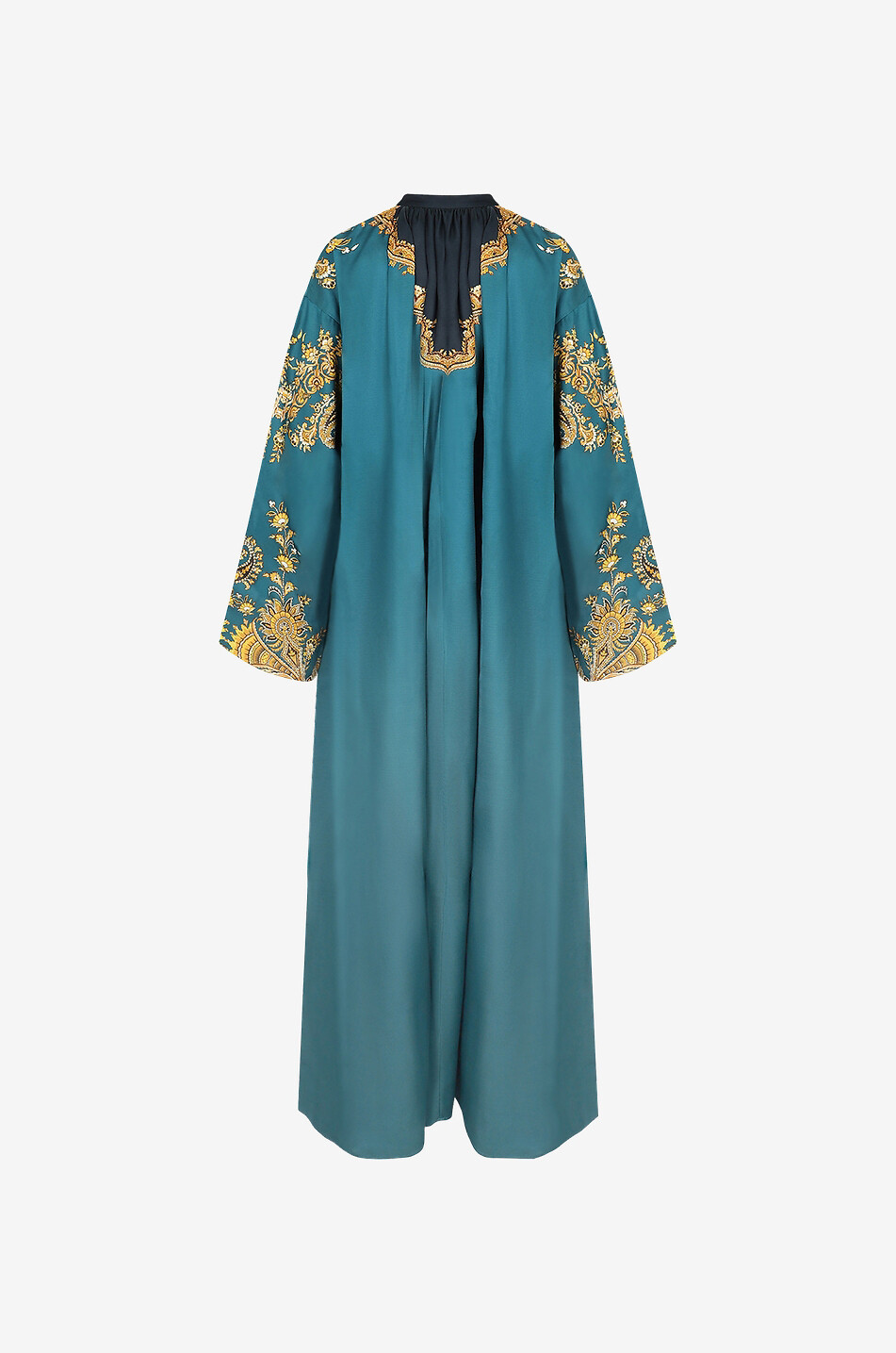 Caftan long en sergé Festive Leafy Paisley