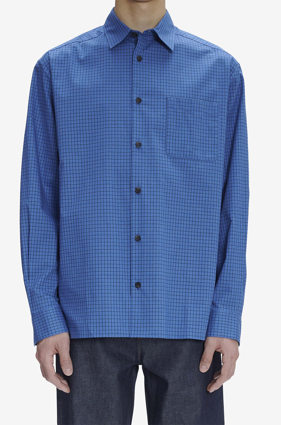A.P.C. Langarmhemd aus Baumwolle Malo Herren BLAU 3