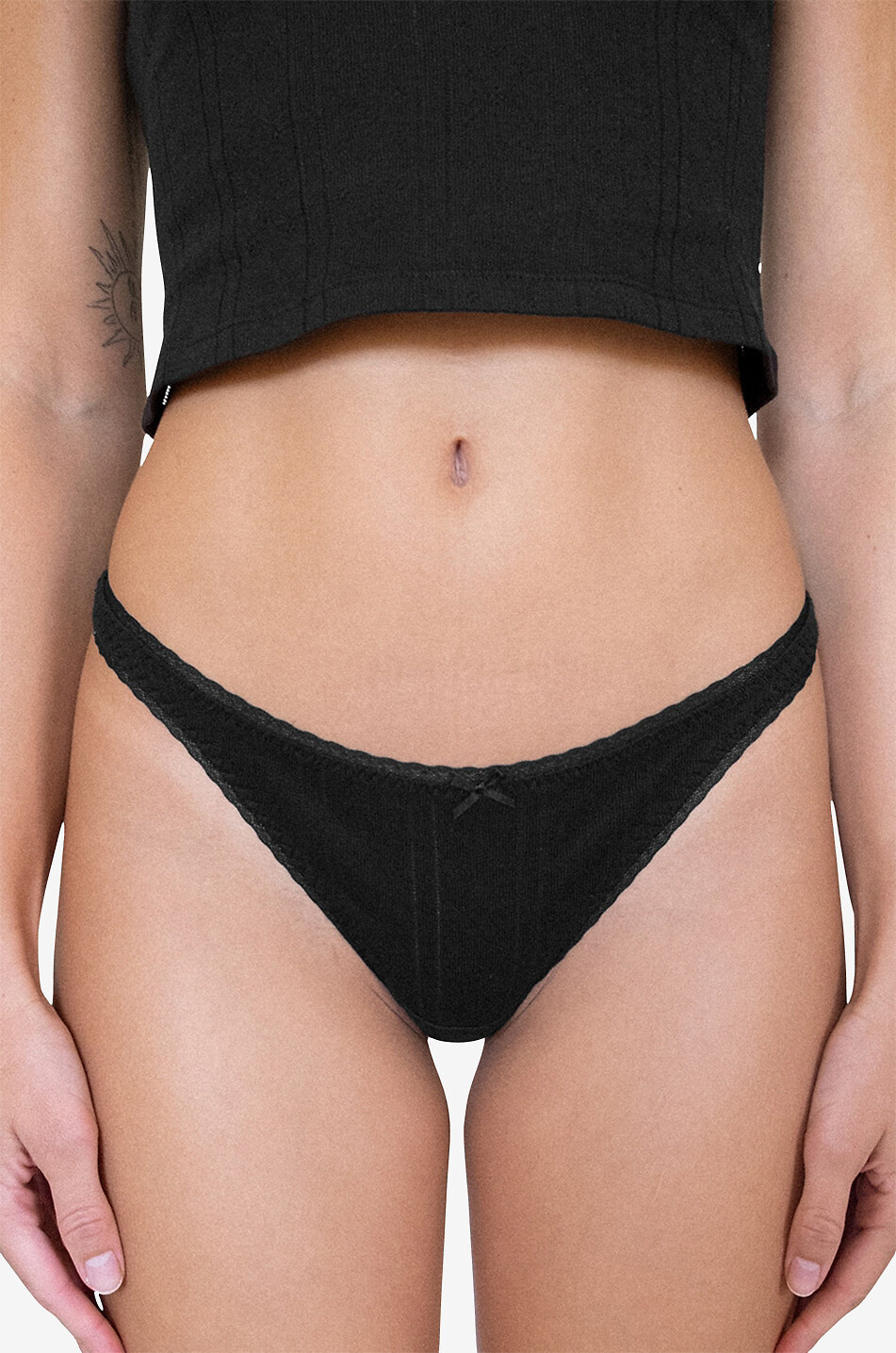 COU COU Höschen aus Bio-Baumwolle The Thong Damen SCHWARZ 3