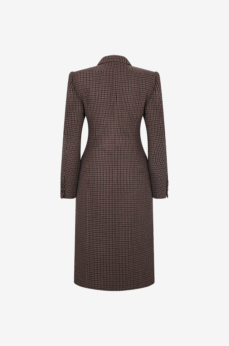Manteau croisé en laine pied-de-poule Hourglass