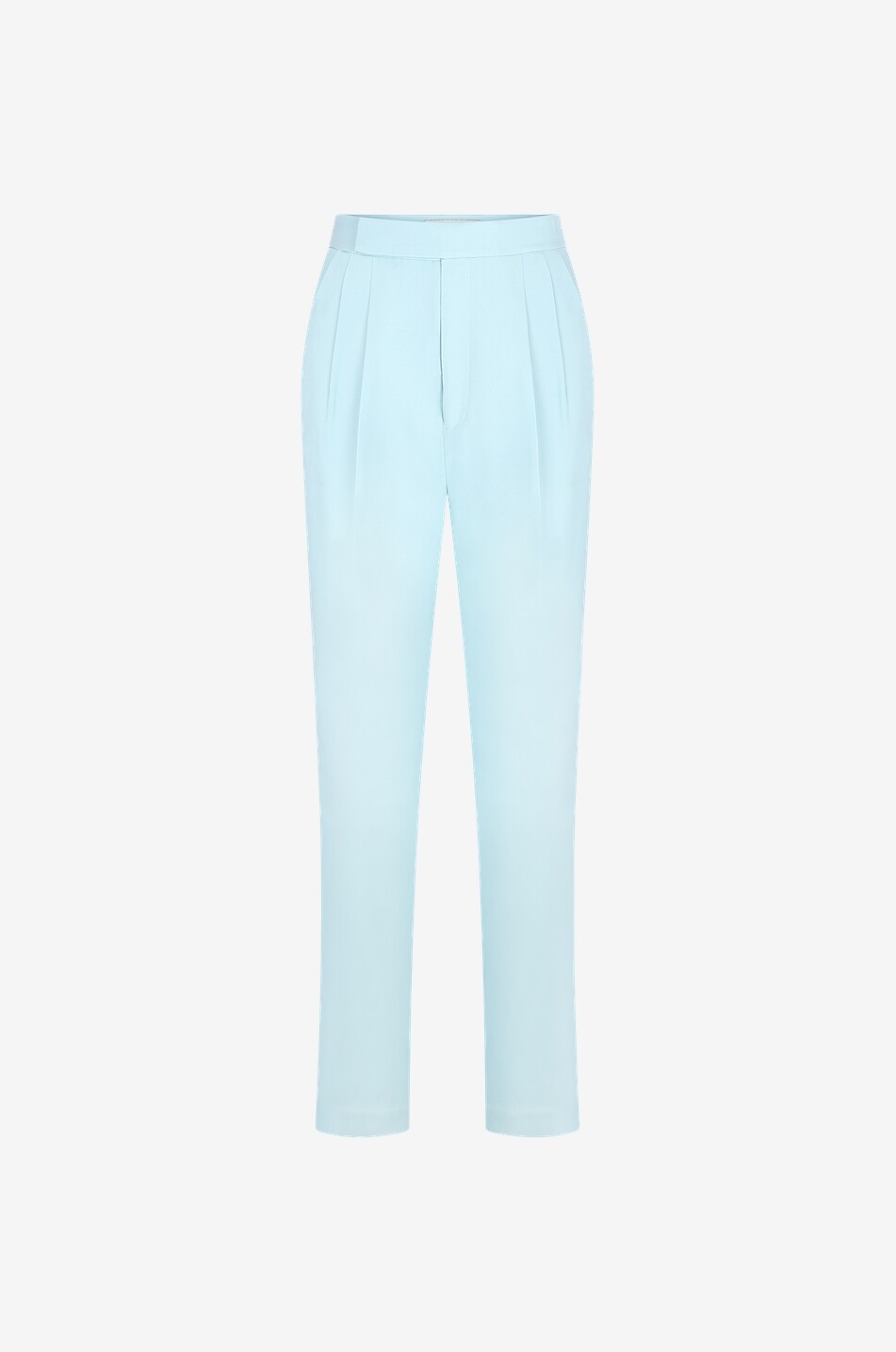 Wool and silk blend high-rise tailored trousers