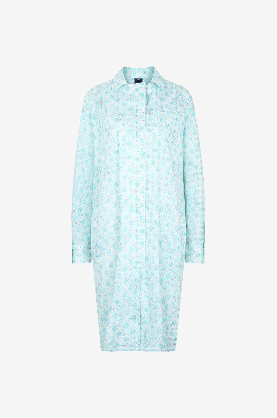 Robe-chemise courte en coton