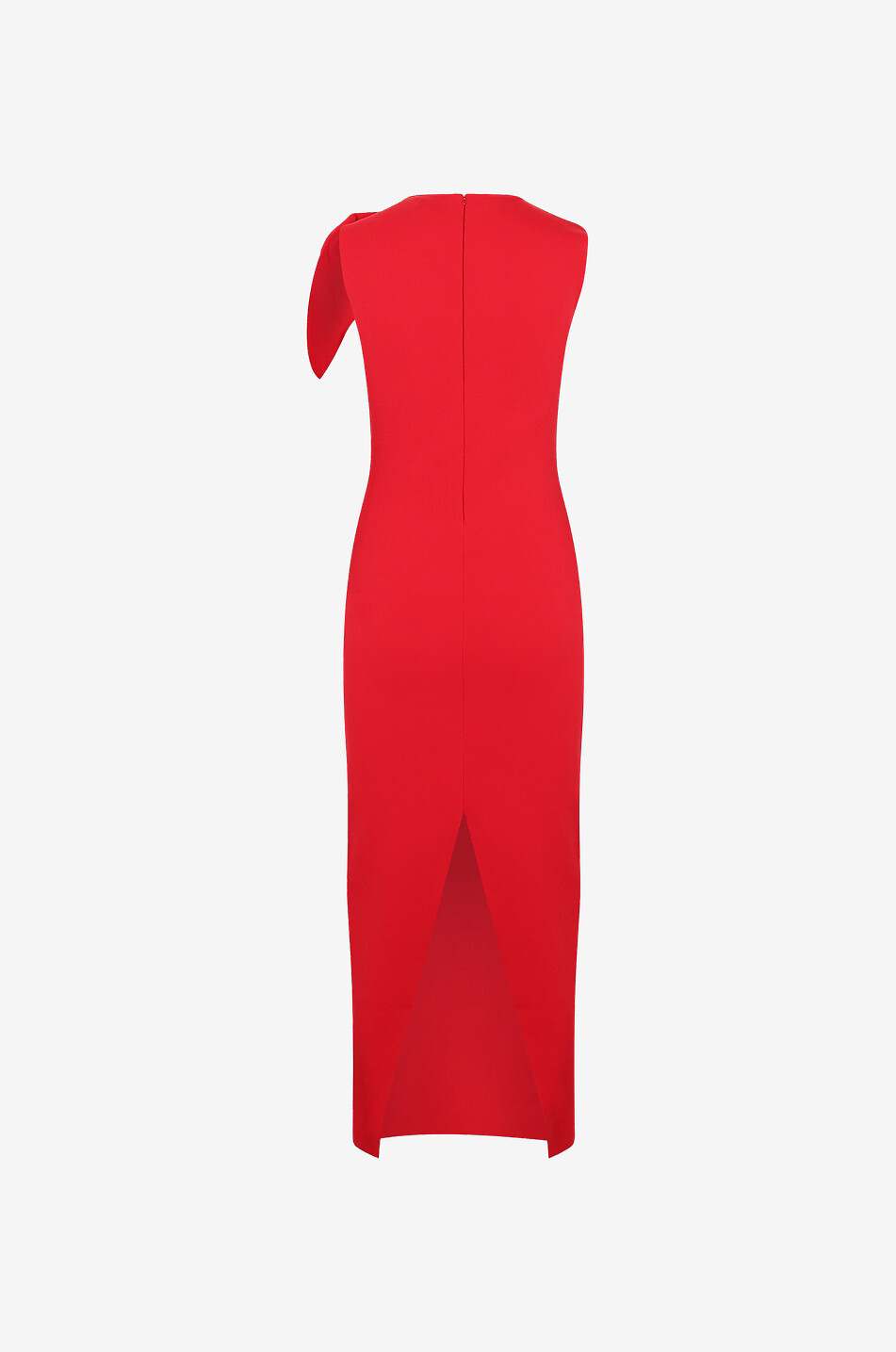 Langes figurnahes Strickkleid mit Schleife