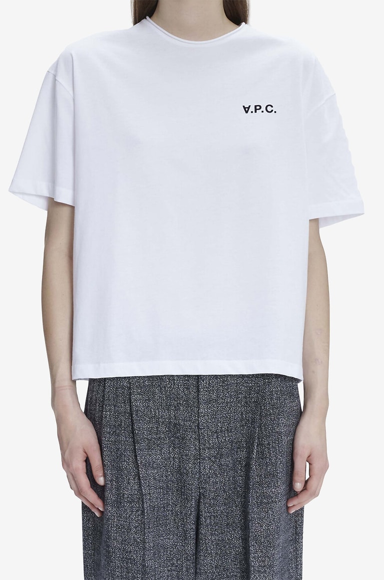 A.P.C. T-shirt à manches courtes en coton Karol Femme BLANC 3