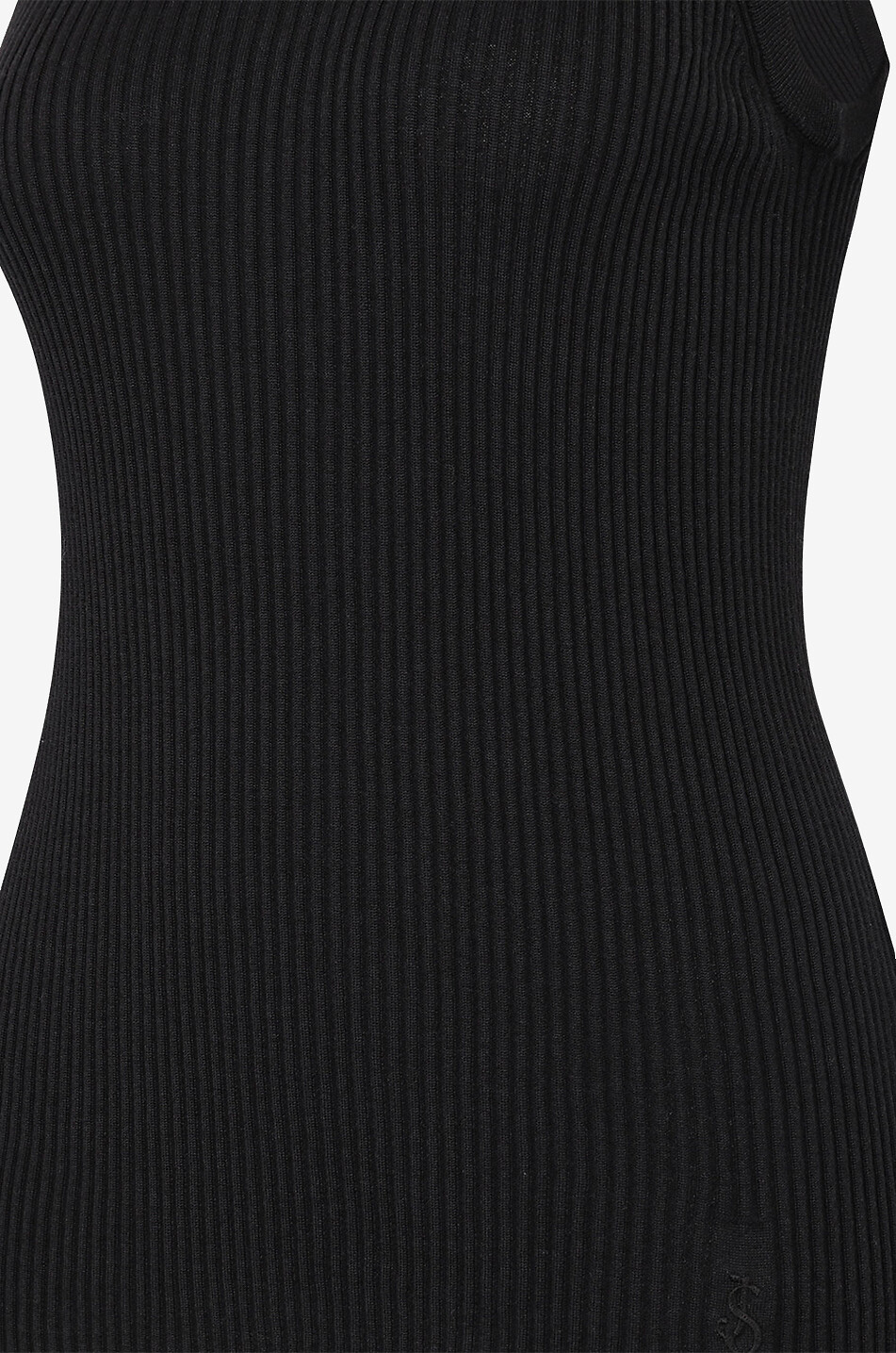 Wool and silk rib knit tank top