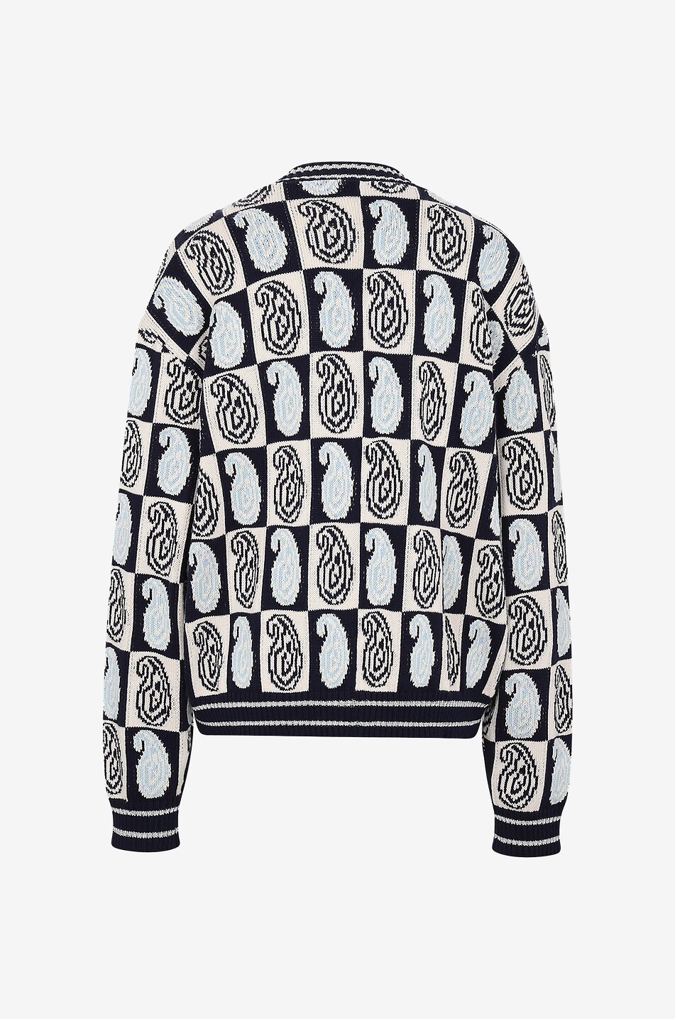 ETRO Pull jacquard en coton damier Paisley Femme MULTICOLORE 2