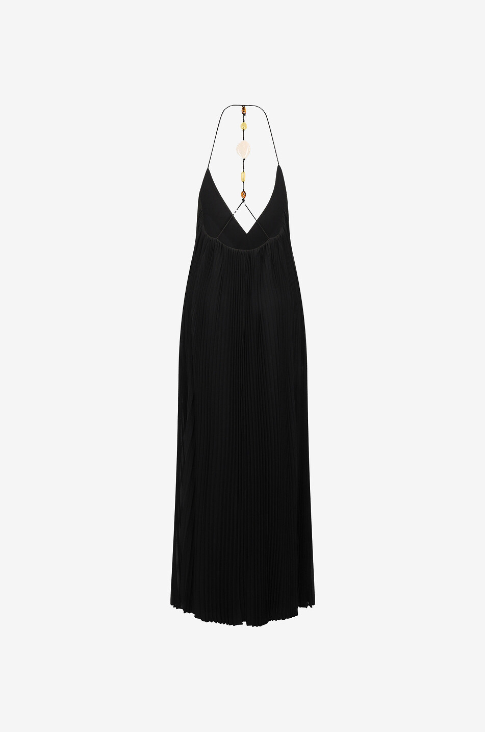 SIMKHAI A-förmiges langes Plissee-Kleid Azita Damen SCHWARZ 2