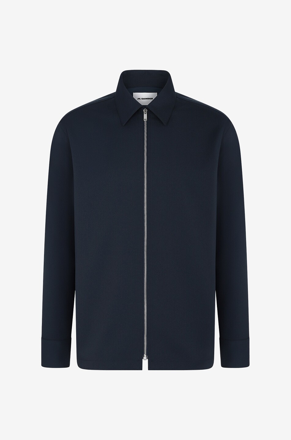 JIL SANDER Full-zip nylon gabardine shirt jacket Men DARK BLUE 1