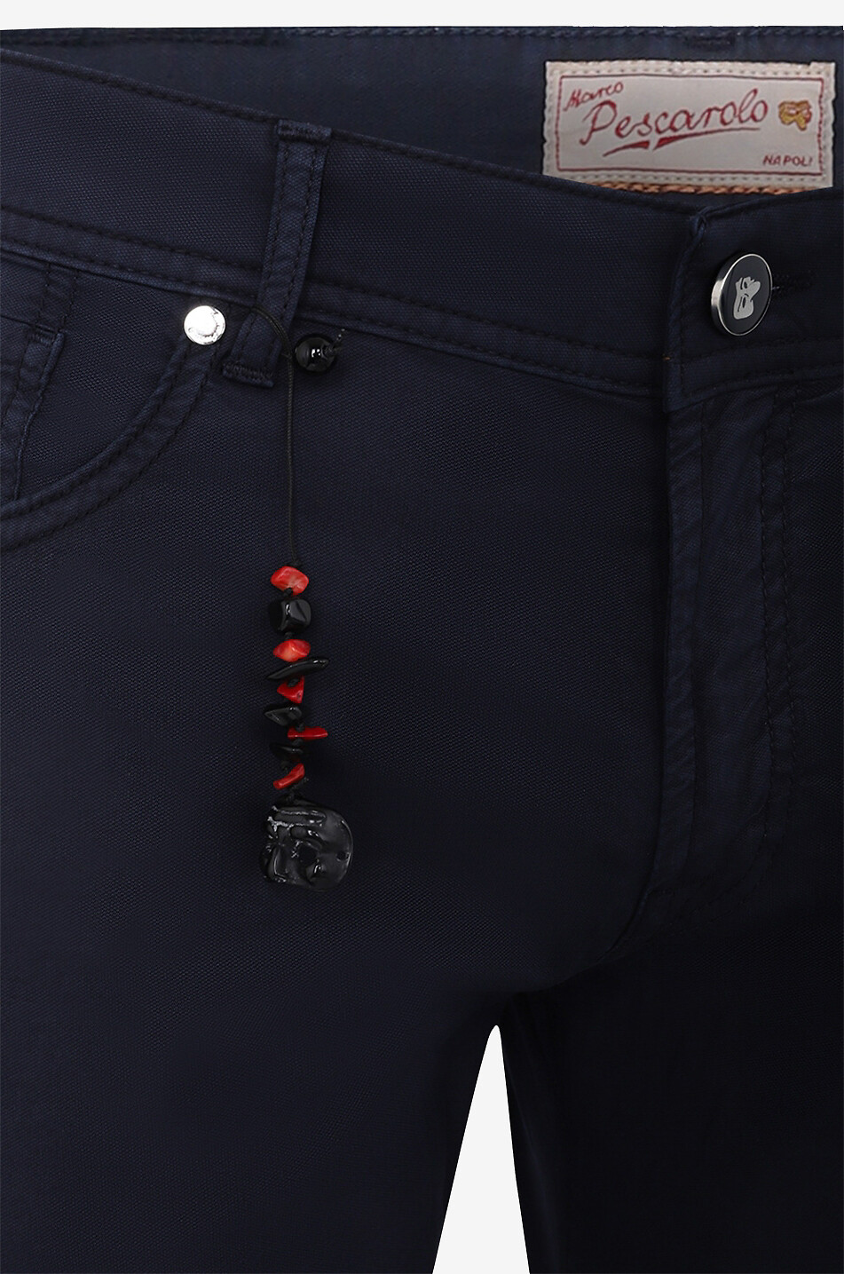 Schmal geschnittene Jeans aus Baumwolle und Seide Nerano