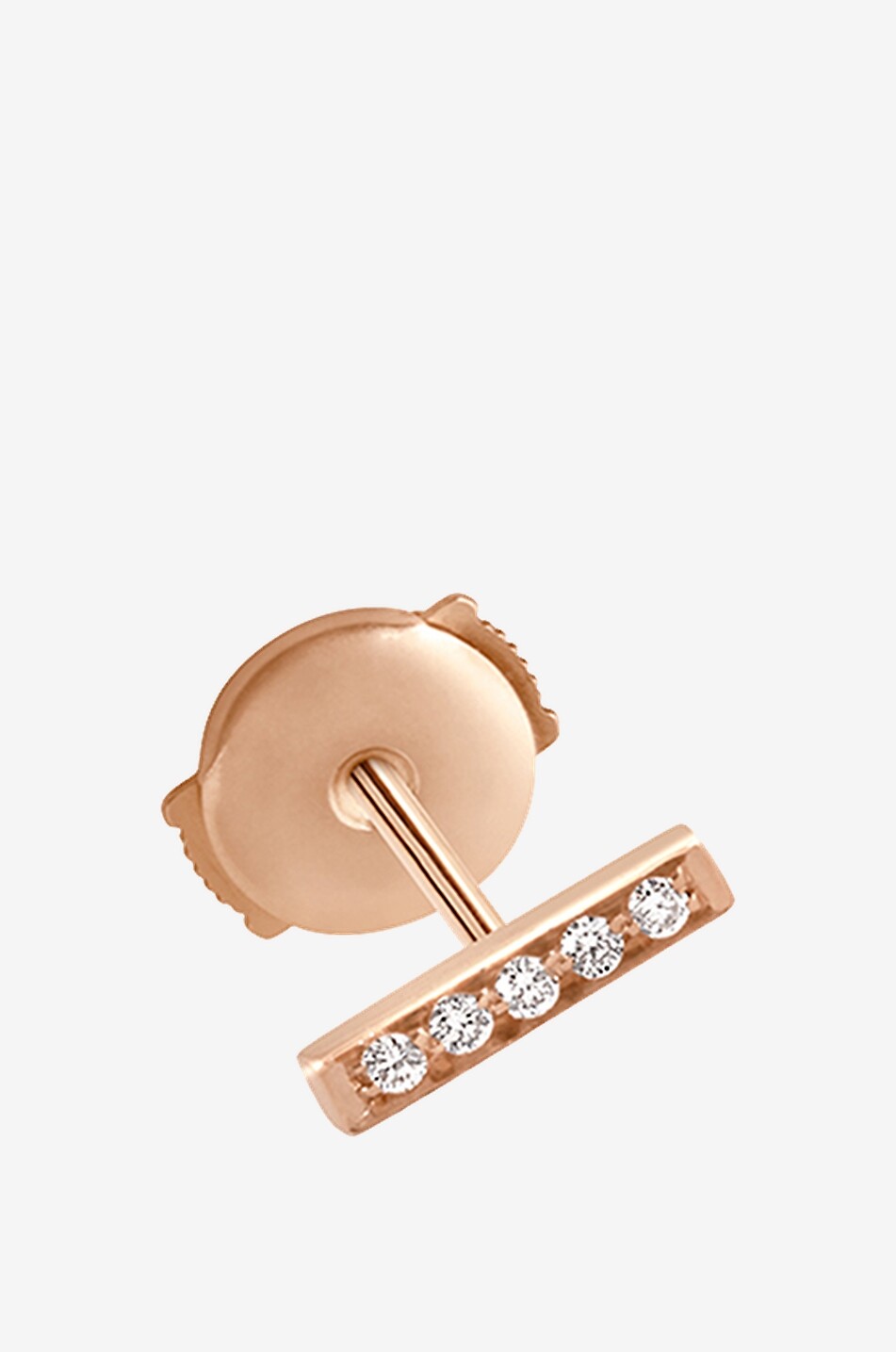 Mono clou d'oreilles en or rose et diamants Medellin