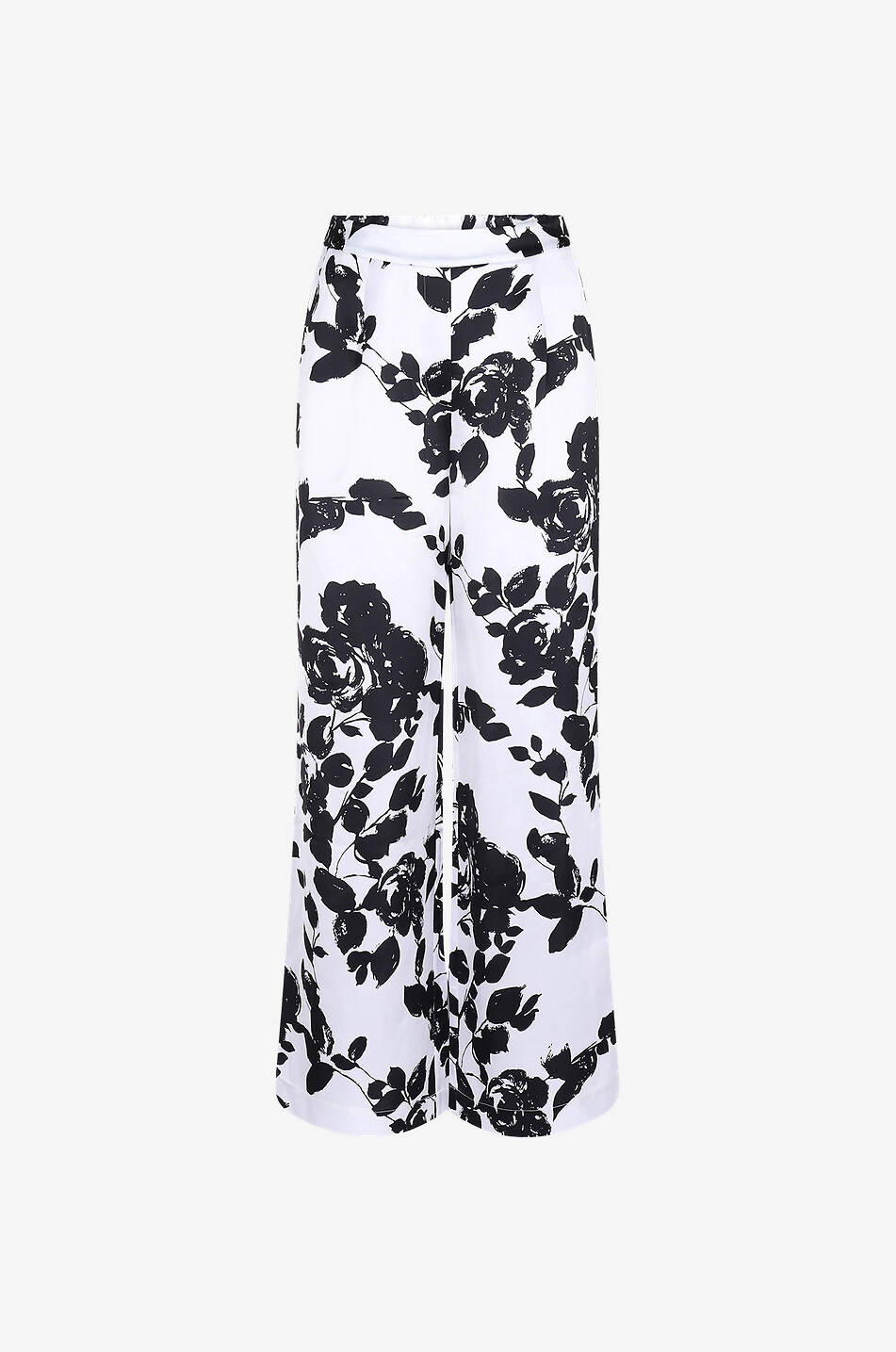 Silk wide-leg trousers