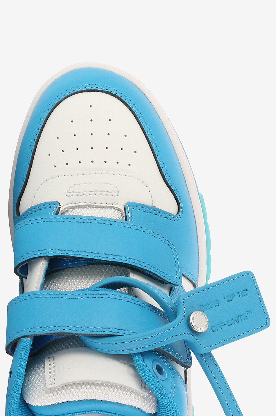 OFF WHITE Out Of Office Straps boy's leather low-top sneakers Boy WHITE 5