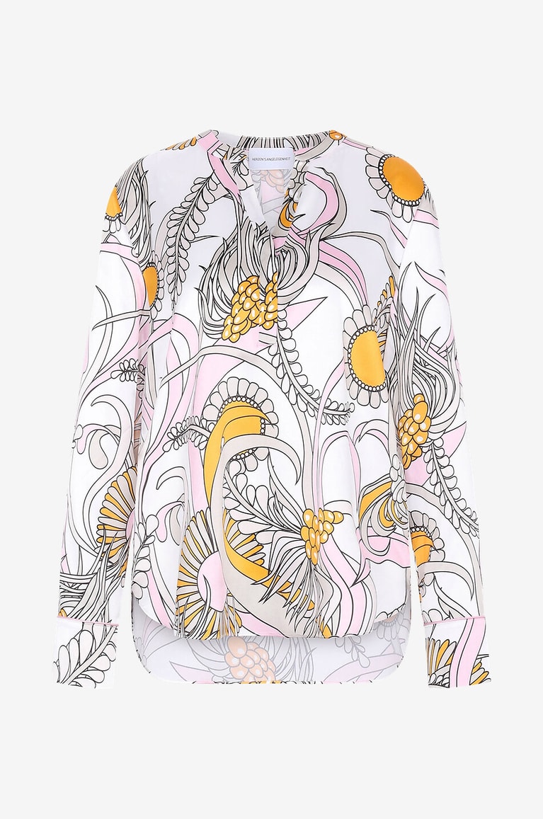 HERZEN'S ANGELEGENHE Silk long-sleeved blouse Women MULTI COLOURED 1