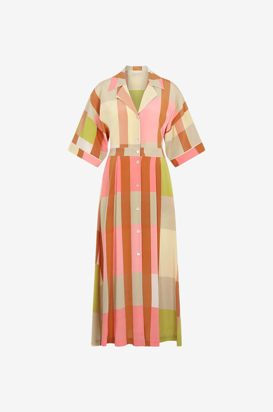 Robe-chemise midi en soie Margie