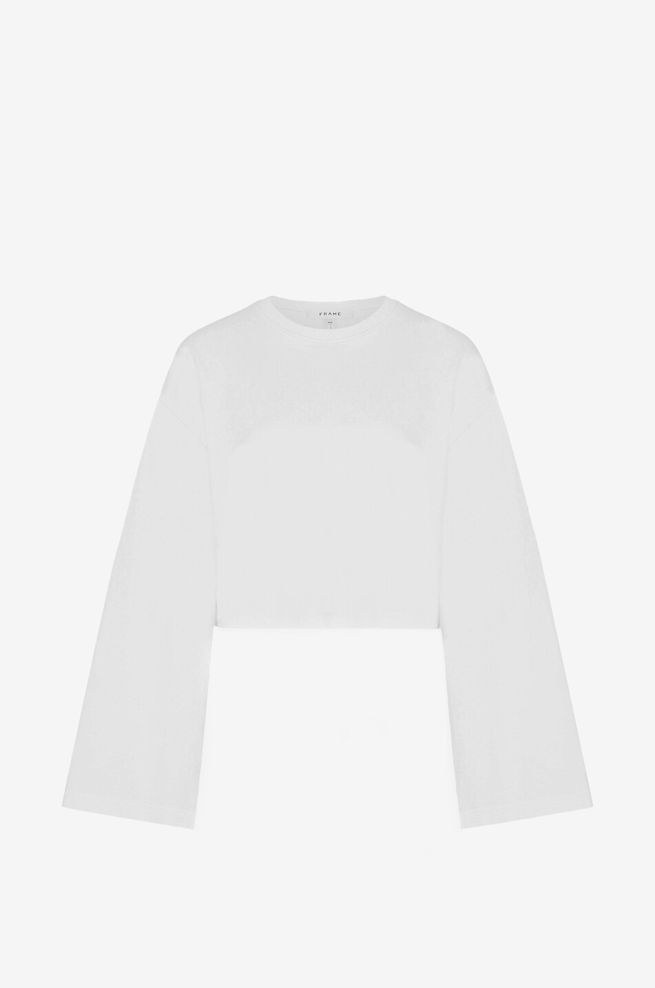 Langärmeliges T-Shirt aus Bio-Baumwolle Crop Bell Sleeve Tee