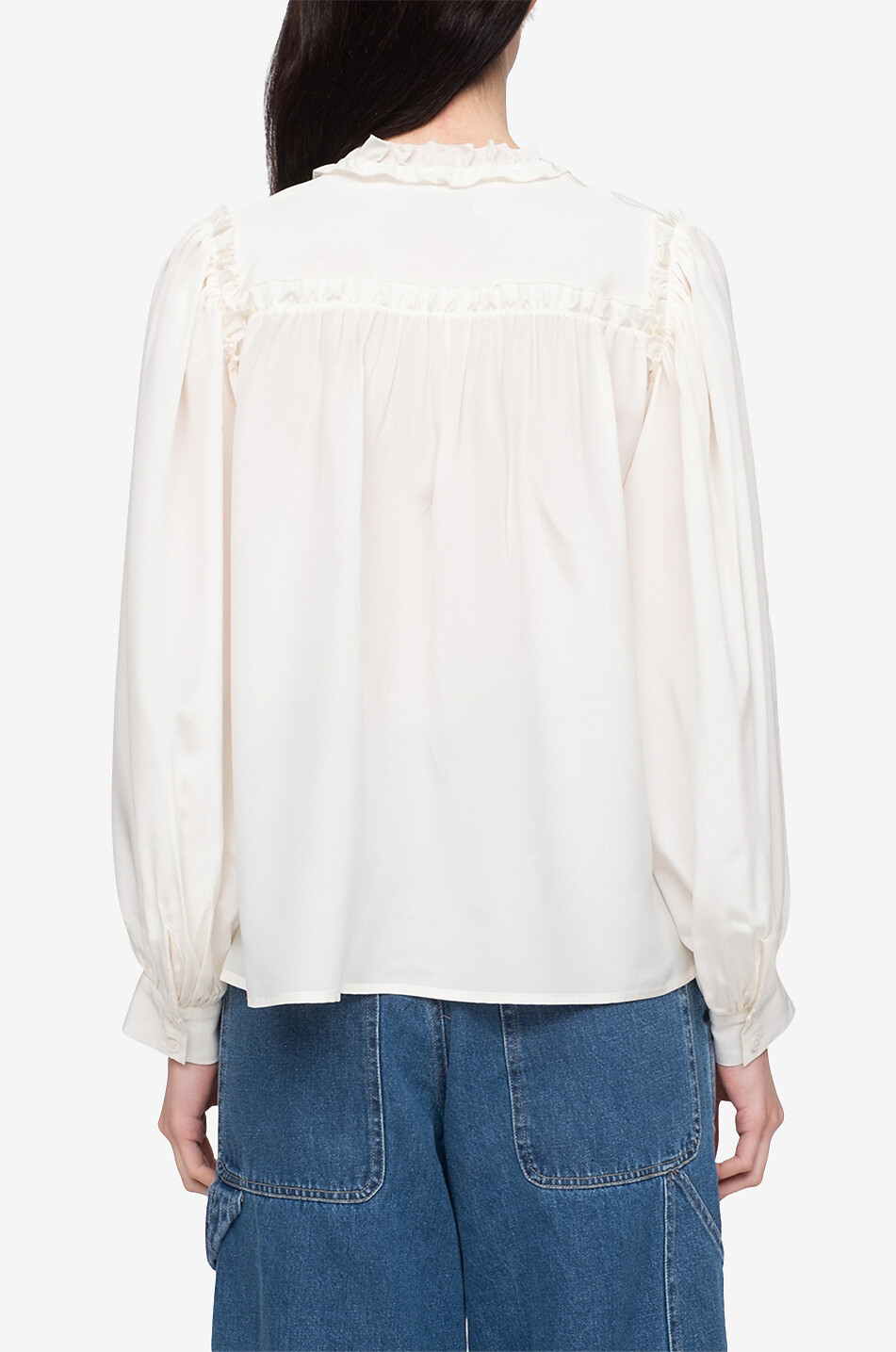 Langärmelige Bluse aus Seide Soraya