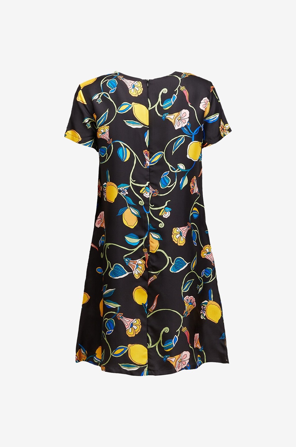 LA DOUBLEJ Seidentwill-Mini-Trapezkleid Mini Swing Borboni Damen SCHWARZ 2