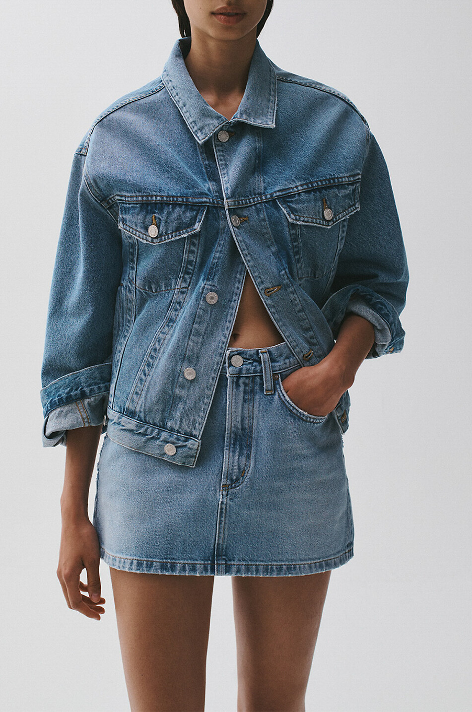 AGOLDE Jeansjacke Charli Veer Damen BLAU 3
