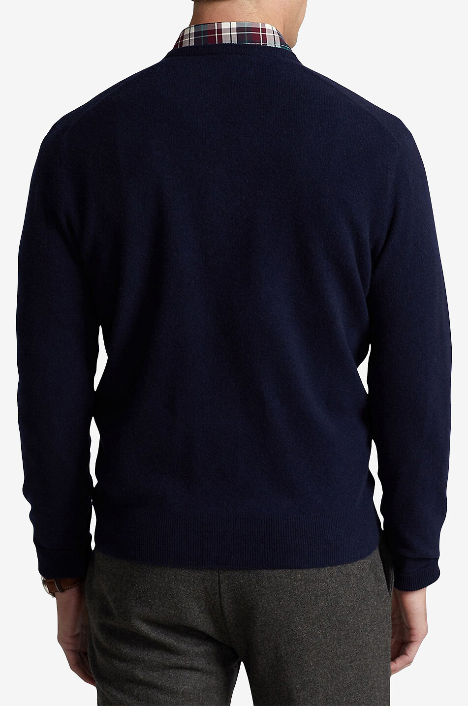 Feiner Wollpullover mit V-Ausschnitt Pony