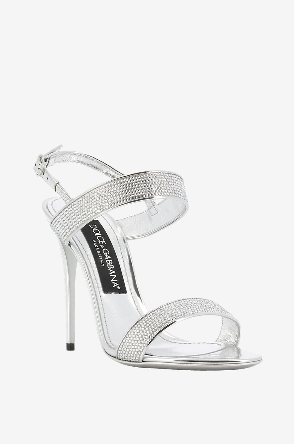 Absatzsandalen aus Lackleder und Kristallen Keira 105