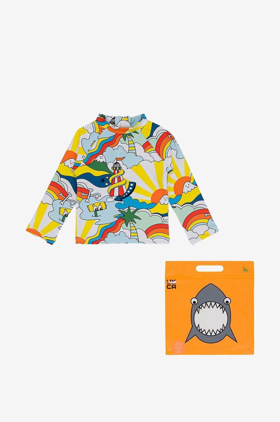 STELLA McCARTNEY KID Baby-UV-Schutz-T-Shirt Rollercoaster Baby CREMEFARBEN 1
