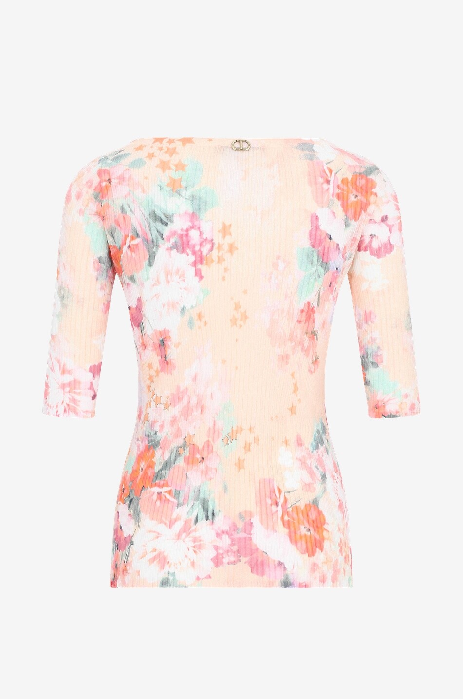 Cotton three-quarter sleeve top
