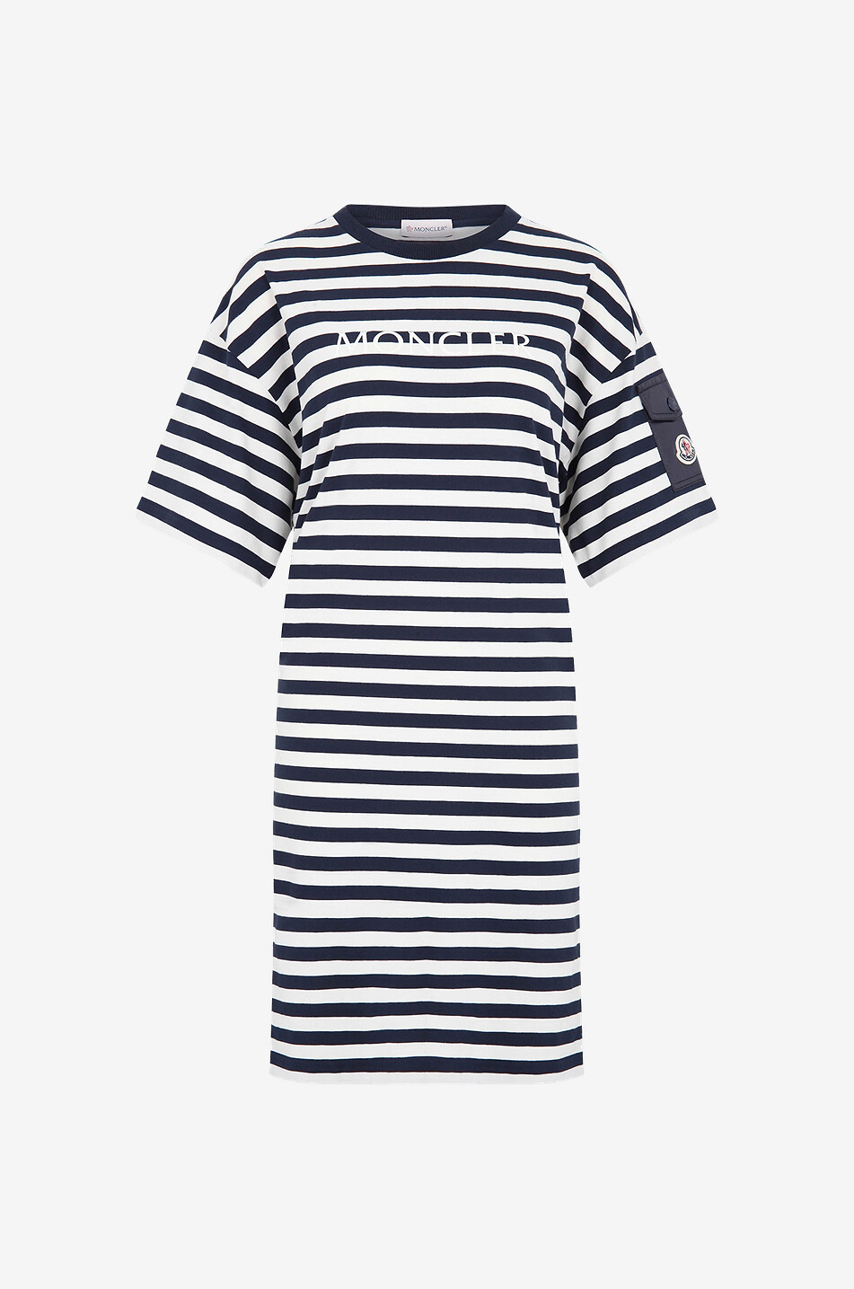 Lässiges gestreiftes Mini-T-Shirt-Kleid