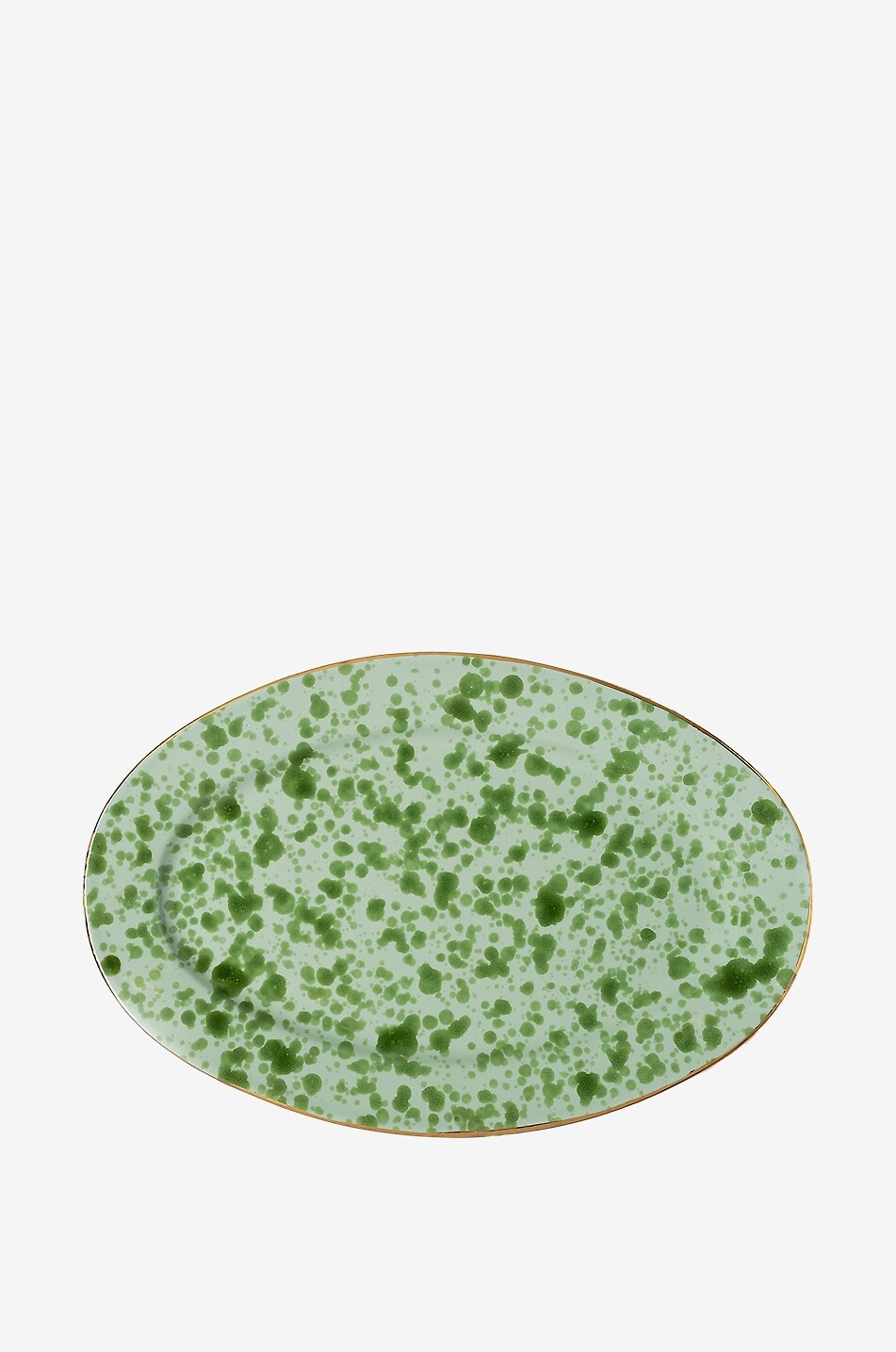 Plat de service ovale en céramique émaillée