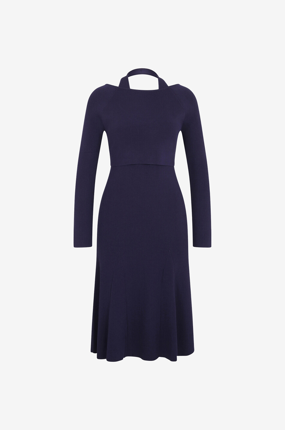 BARBARA BUI 2-in-1 backless knit dress Women DARK BLUE 1