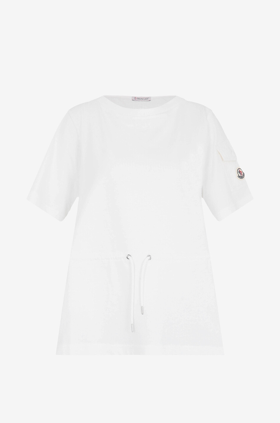 Ausgestelltes Materialmix-T-Shirt mit Tunnelzug