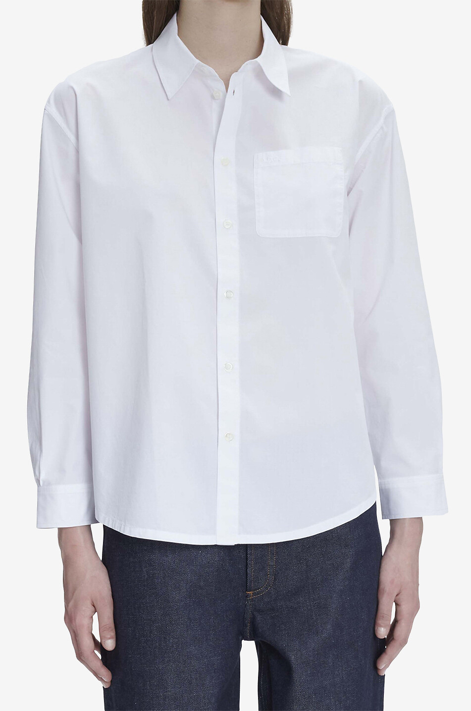 A.P.C. Chemise à manches longues en coton Sela Femme BLANC 3