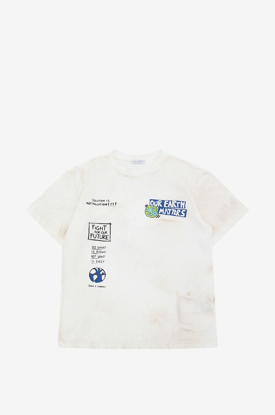 Our Earth Matters boy's distressed jersey T-shirt