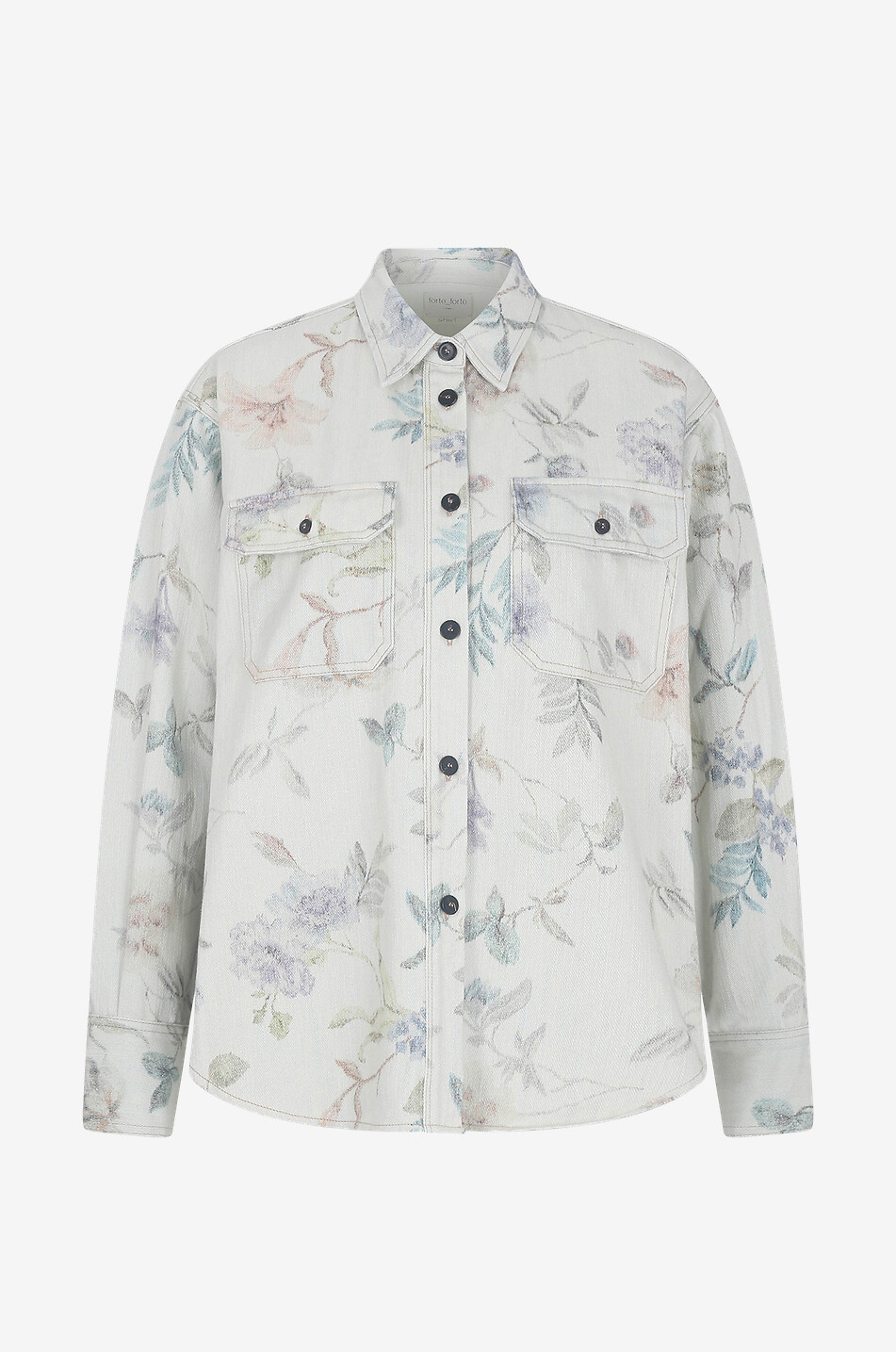 Kiss From a Rose cotton long-sleeved shirt jacket