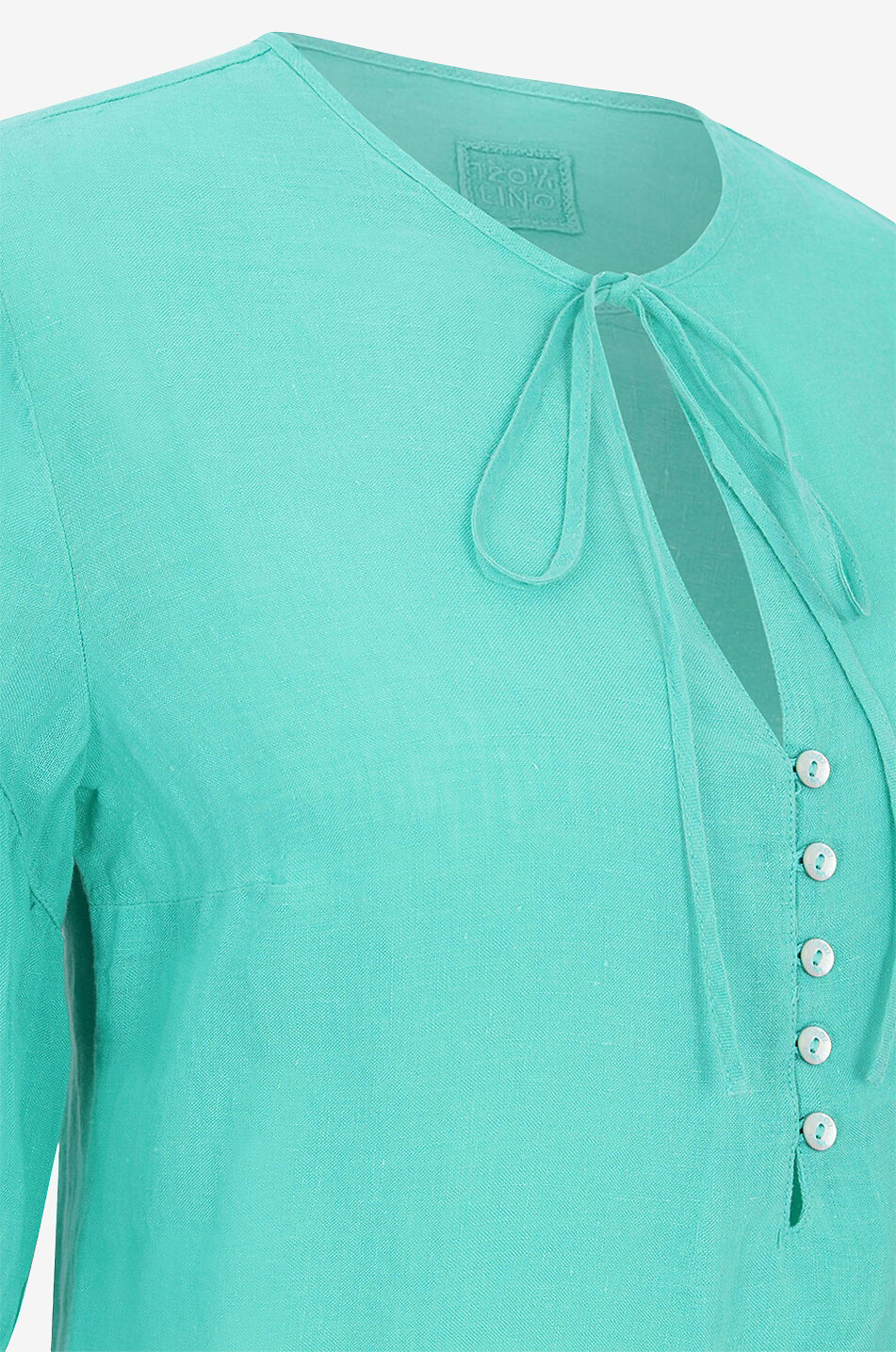 Bluse mit 3/4-Ärmeln aus Leinen