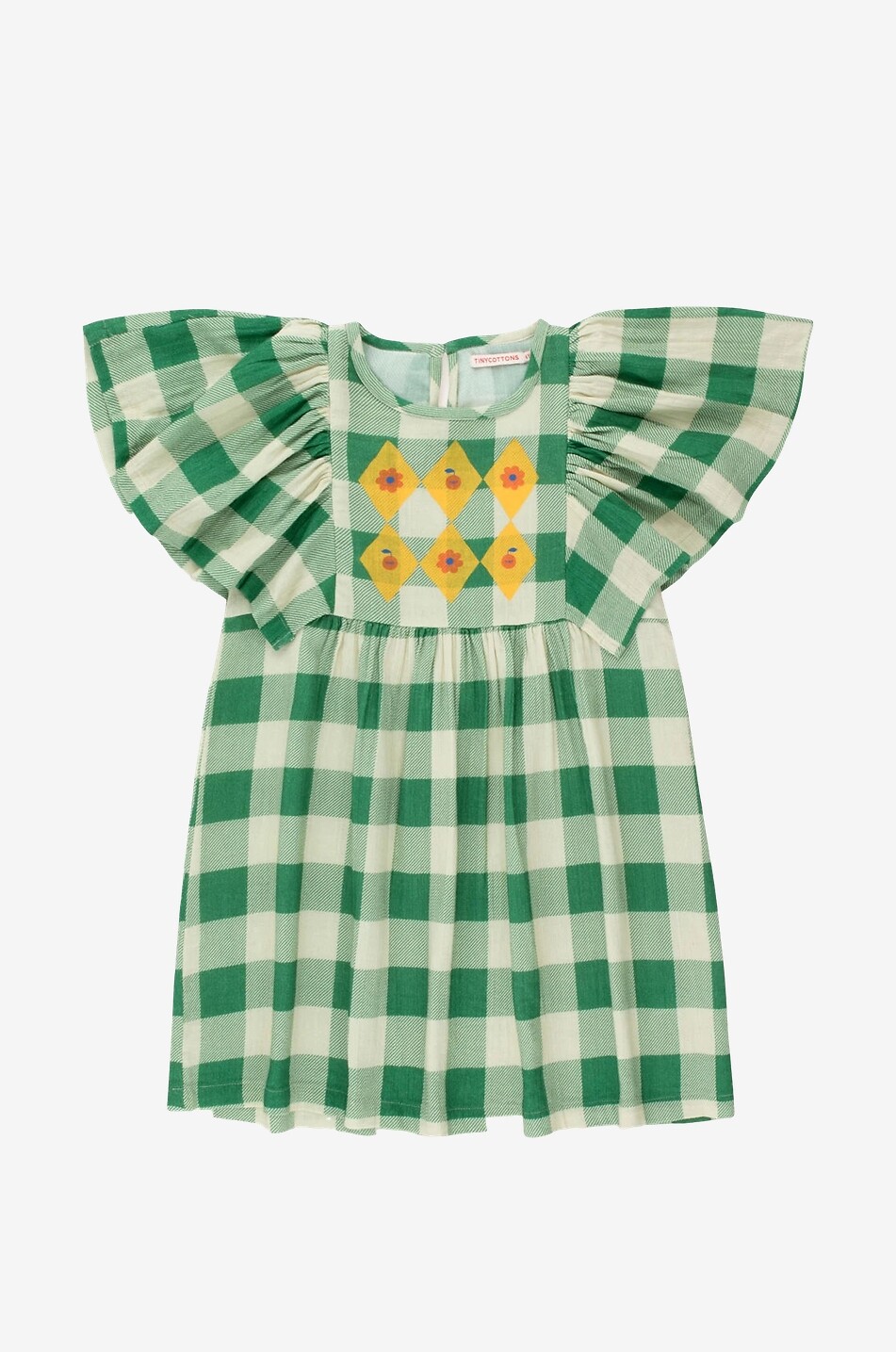 Robe fille à carreaux en gaze Big Check
