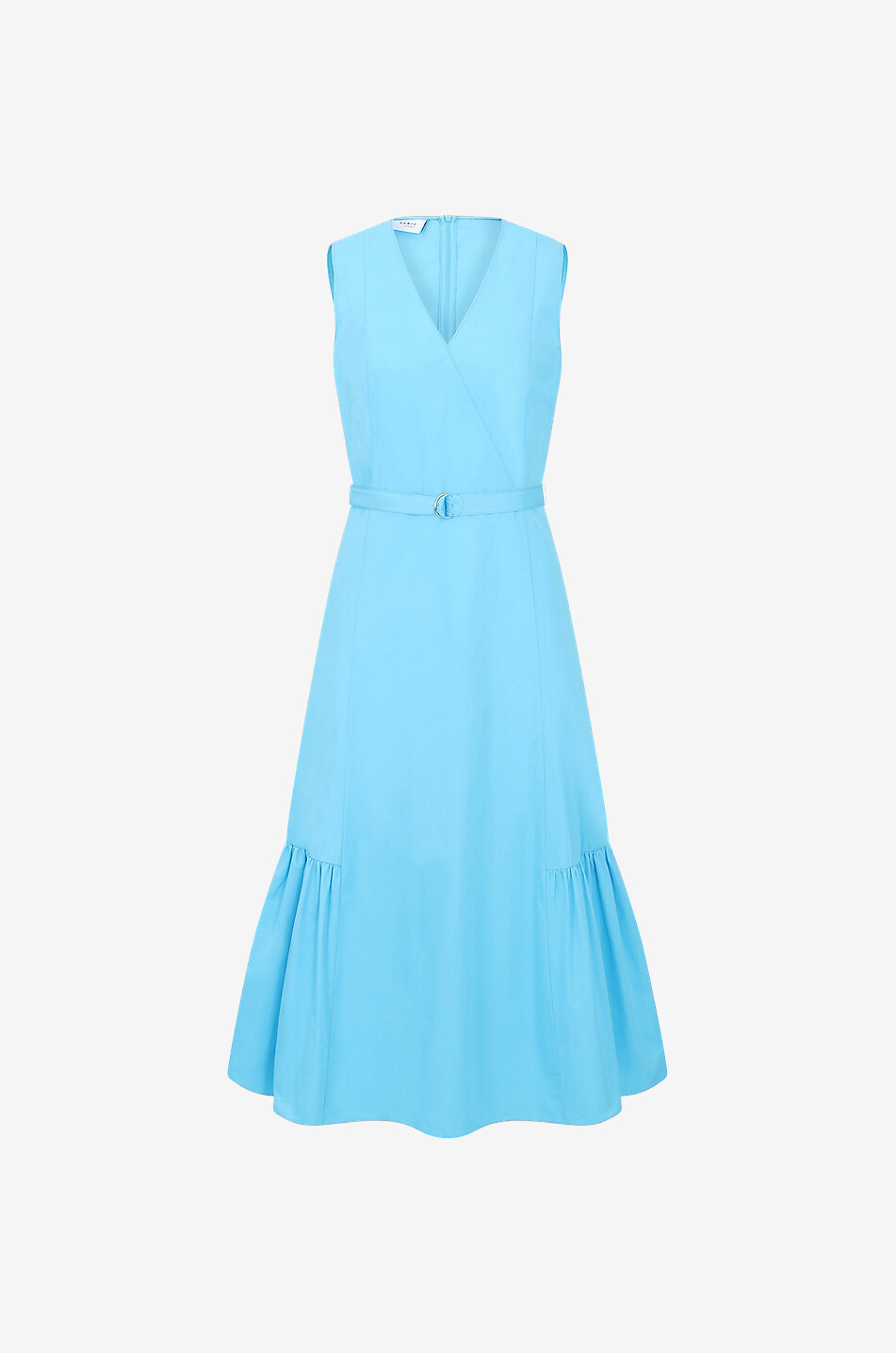 Ärmelloses Midikleid aus Baumwolle