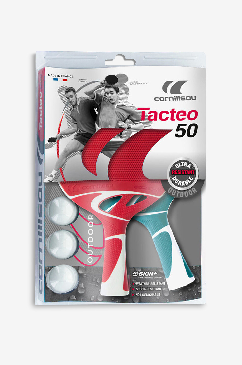 CORNILLEAU Set de ping-pong Tacteo Pack Duo Unisexe ROUGE 2