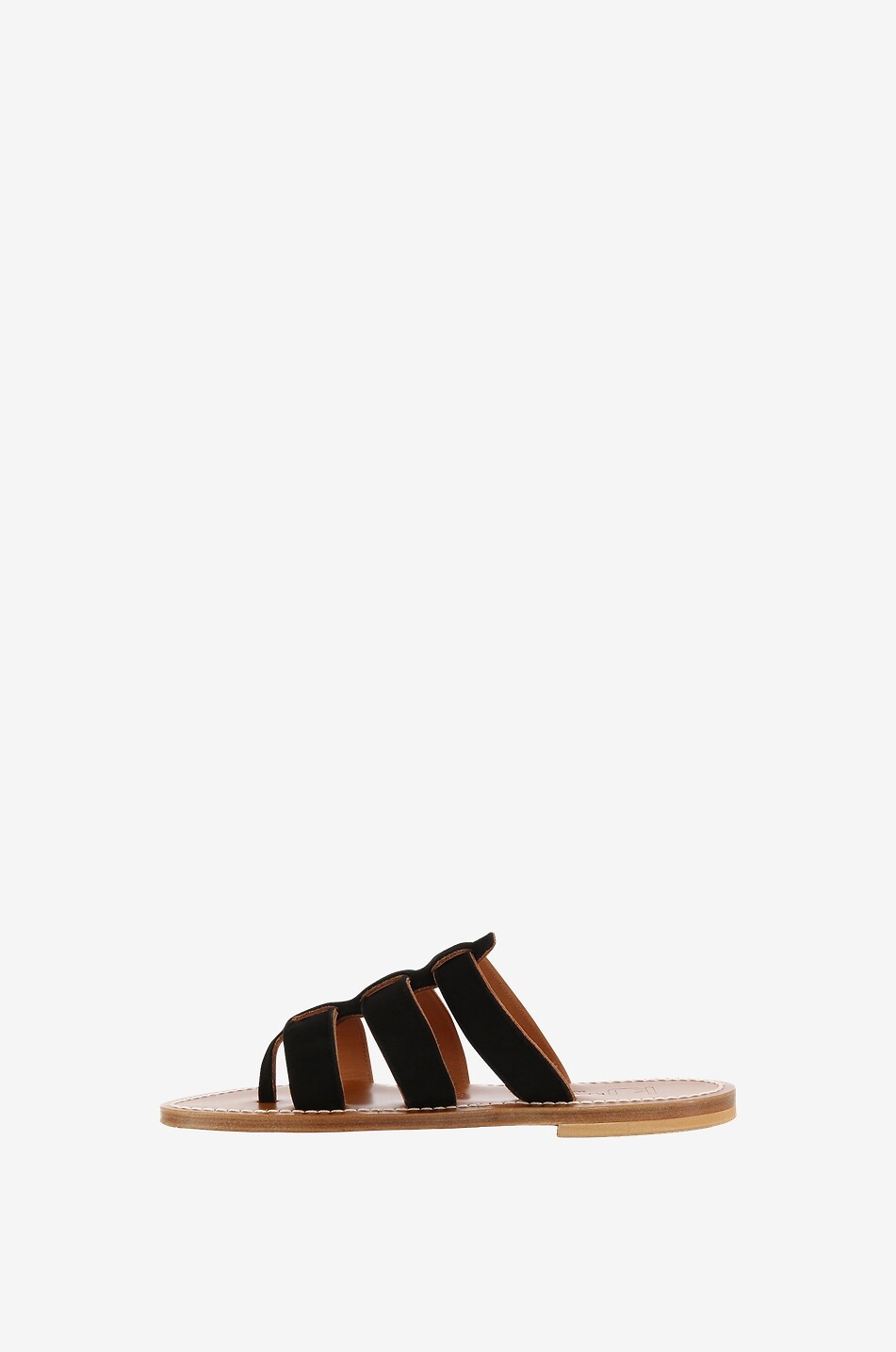 K JACQUES Mules plates en daim Dolon Femme NOIR 5