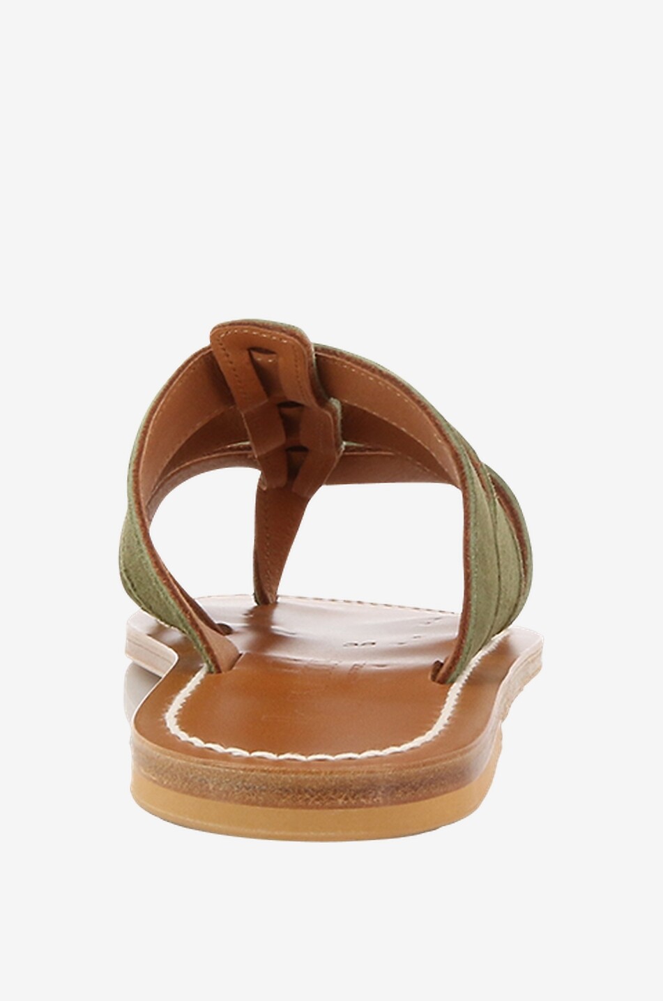 K JACQUES Dolon suede flat mules Women DARK GREEN 4