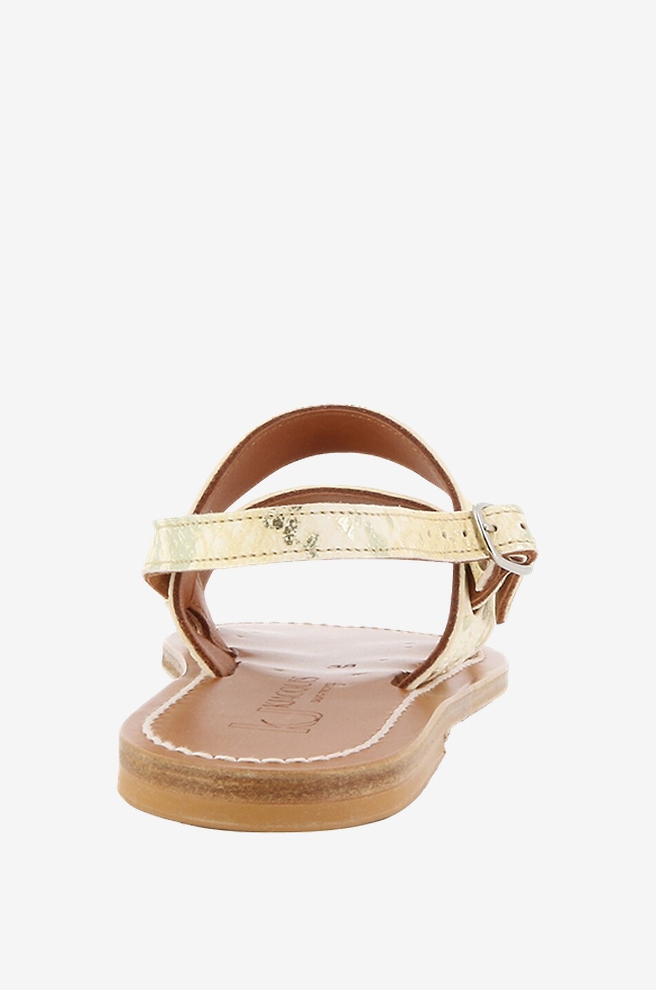 K JACQUES Barigoule leather flat sandals Women GOLDEN 4