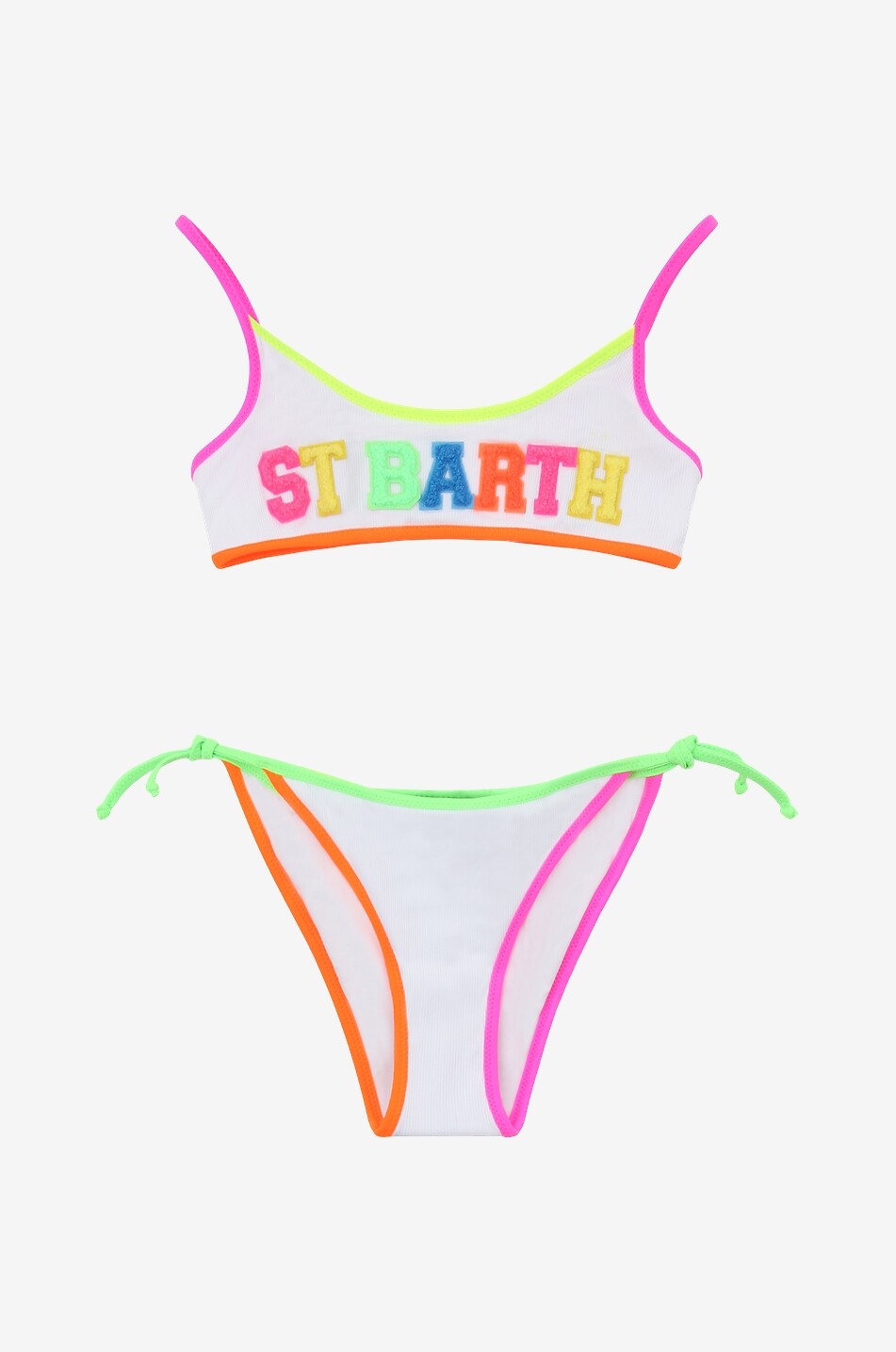 MC2 SAINT BARTH Gerippter Sport-Bikini für Mädchen Jaiden String Unisex BUNT 1
