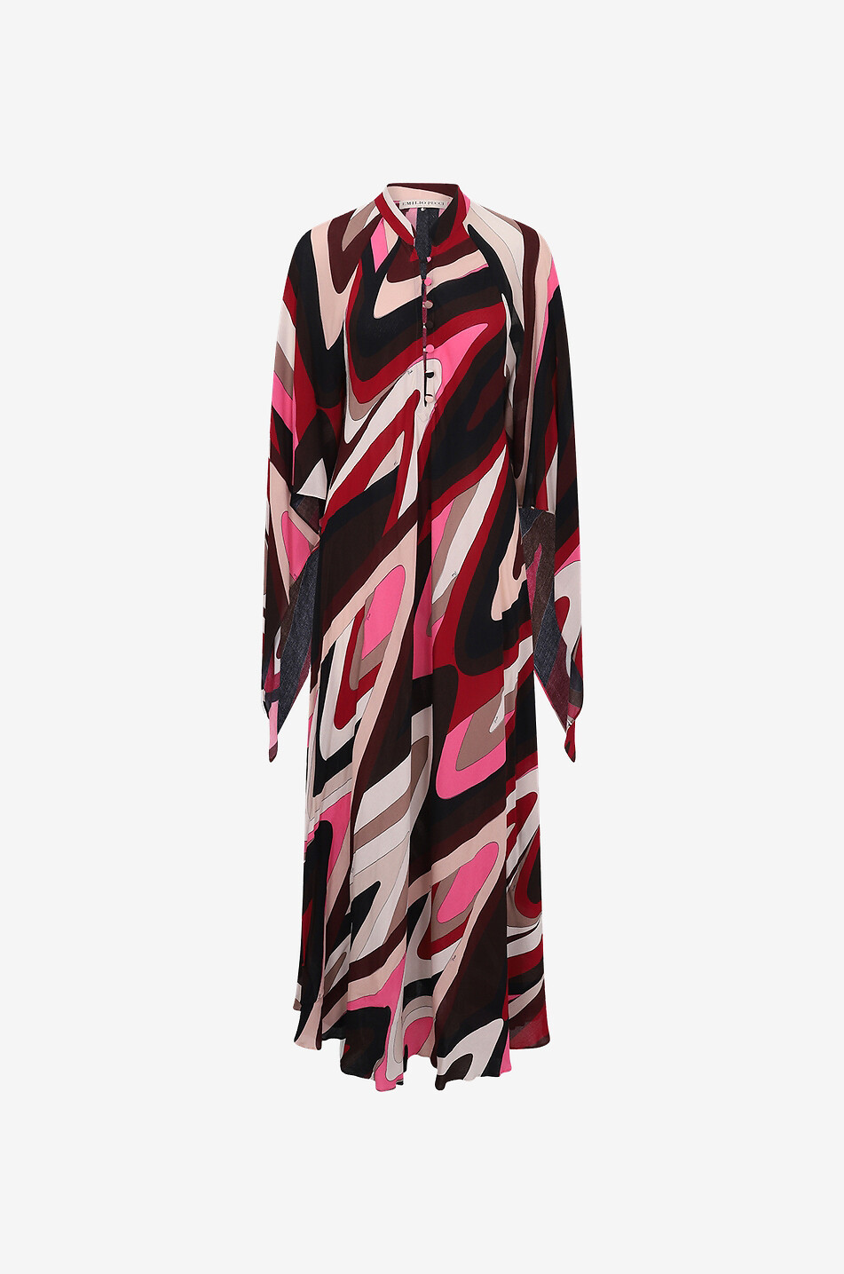 Langer Kaftan aus Crêpe Moire