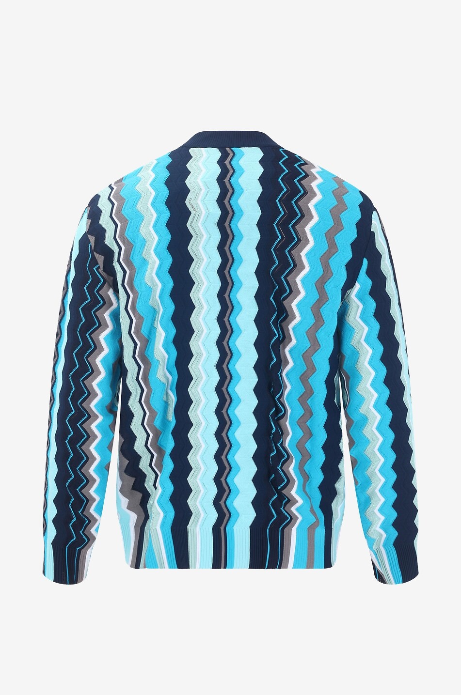 Baumwollmix-Cardigan mit V-Ausschnitt und Fischgräten