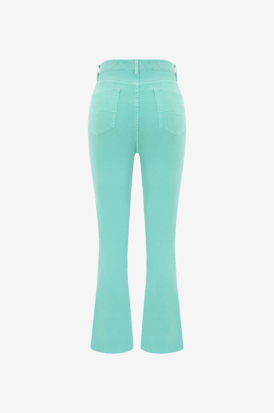 7 FOR ALL MANKIND Jean évasé en coton HW Slim Kick Flared Fit Femme VERT CLAIR 2